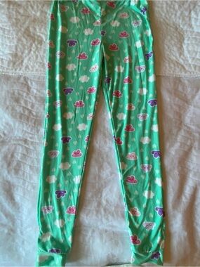 Kids' Mint Green Cloud Print Pajama Pants